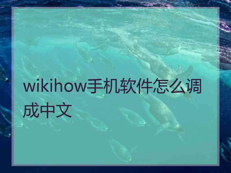 wikihow手机软件怎么调成中文