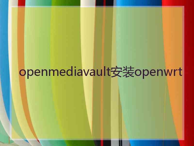openmediavault安装openwrt