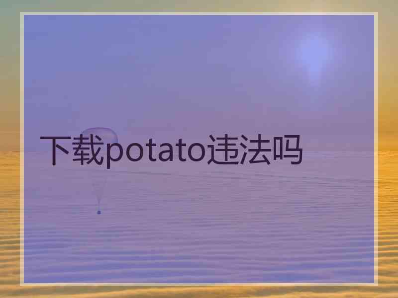 下载potato违法吗